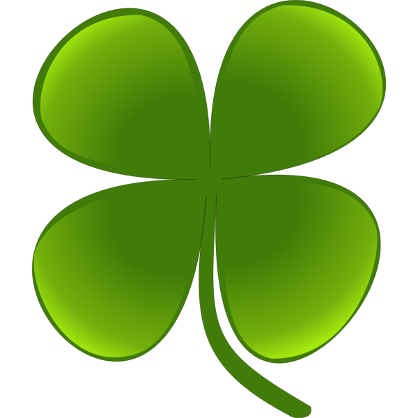 SVG Green four leaf clover vector graphics