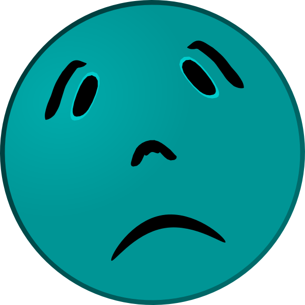 SVG Green frown emoji