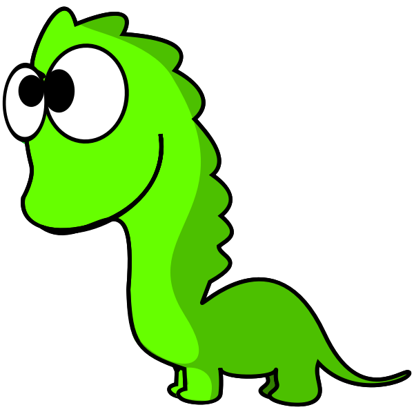 SVG Green funny dinosaur
