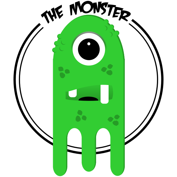 SVG Green funny ghost