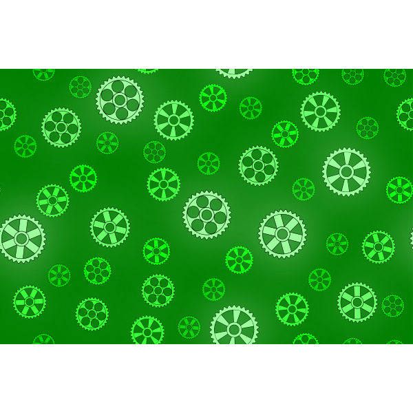 SVG Green gears pattern