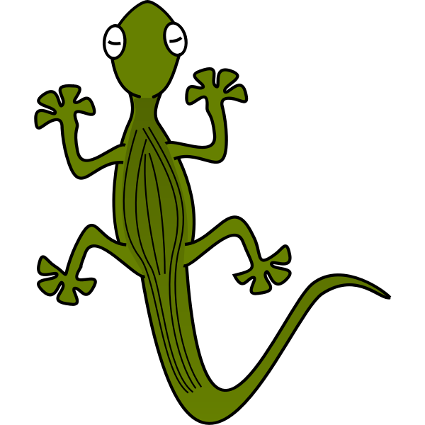 SVG Green gecko viewed from top vector illustration