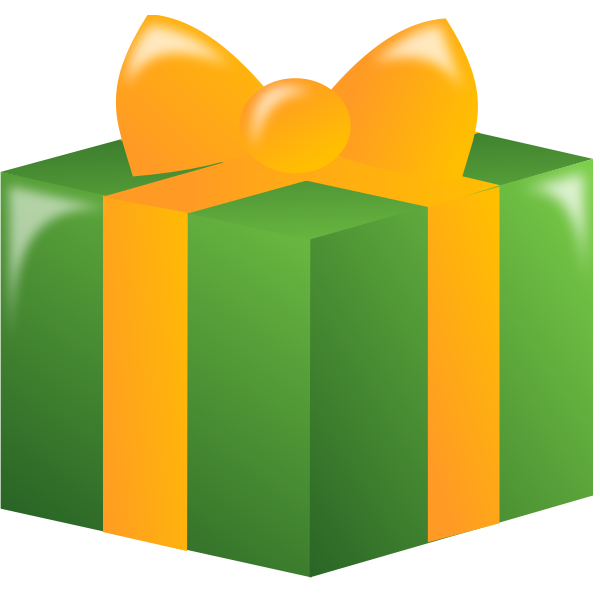 SVG Green gift box