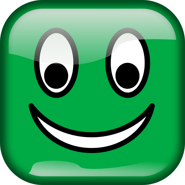 SVG Green glossy smiley