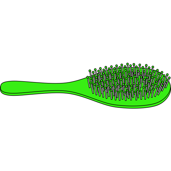 SVG Green hairbrush