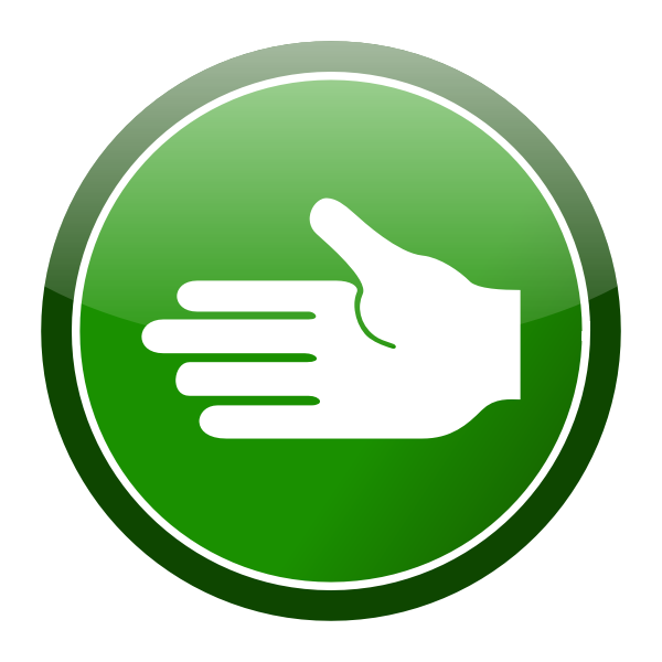 SVG Green hand icon vector clip art
