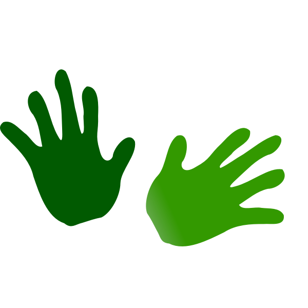SVG Green handprints