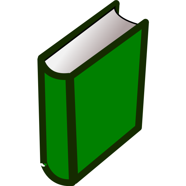 SVG Green hardback book clip art