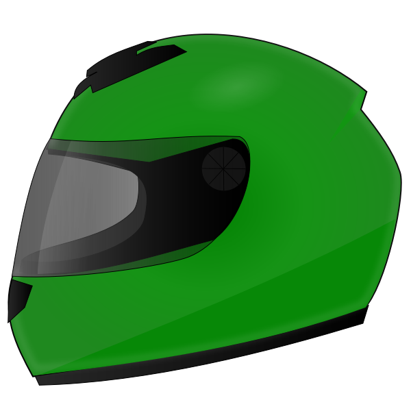 SVG Green helmet vector drawing