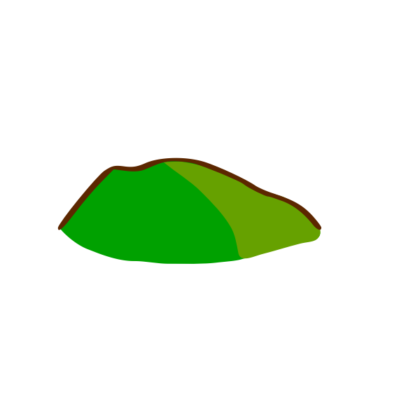 SVG Green hill map element vector clip art