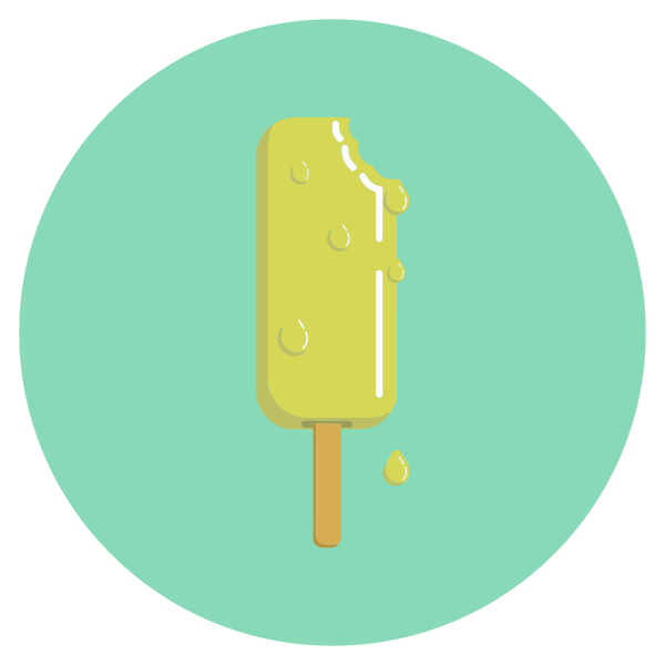 SVG Green ice cream on stick vector drawing
