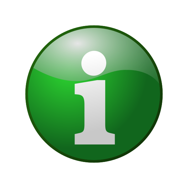 SVG Green information vector icon