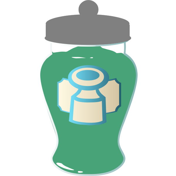 SVG Green jar powder