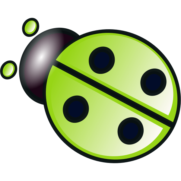 SVG Green ladybug