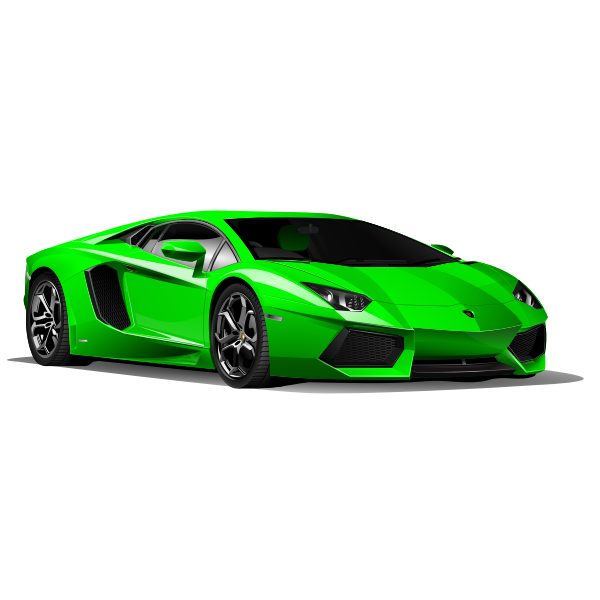 SVG Green Lamborghini vector graphics