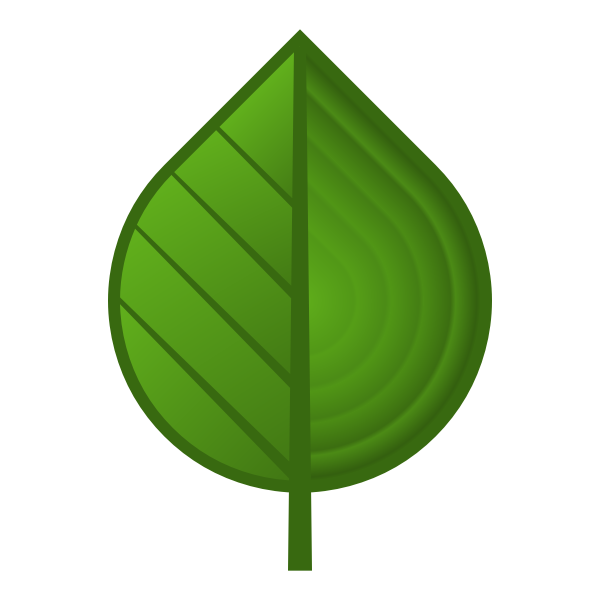SVG Green leaf shape