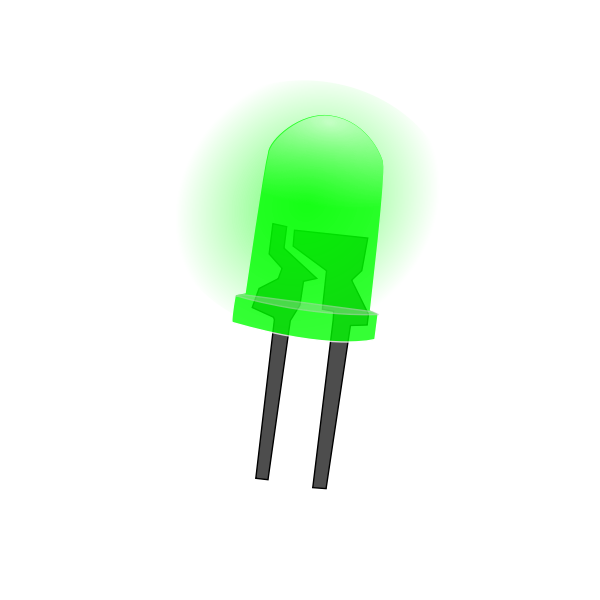 SVG Green LED lamp on