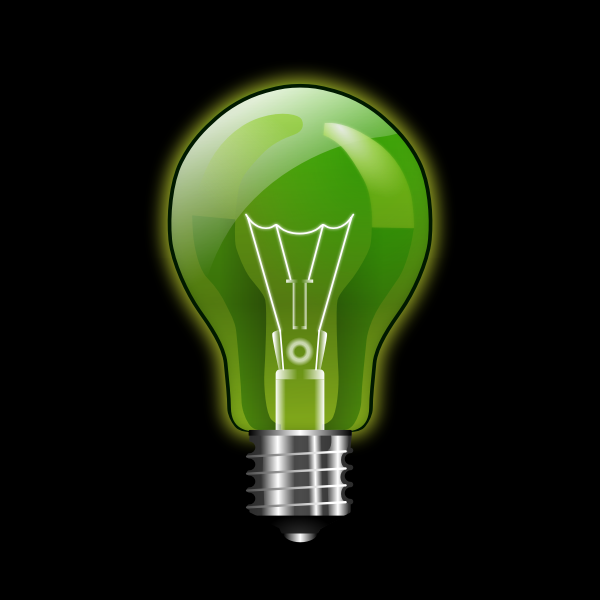 SVG Green light bulb