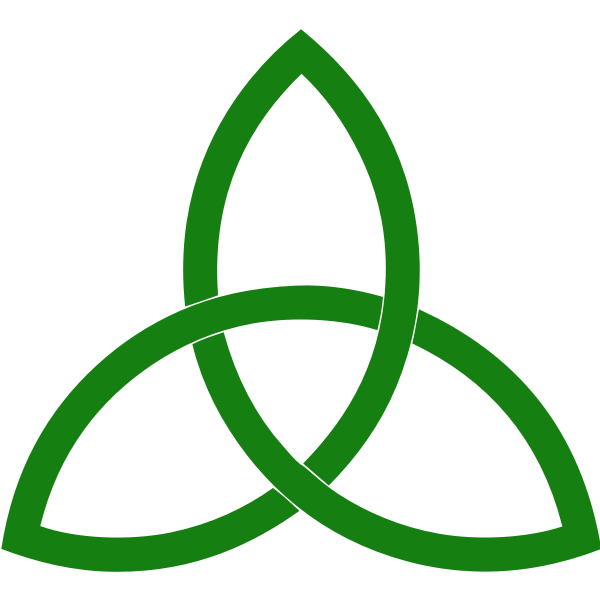 SVG Green line triquetra vector clip art