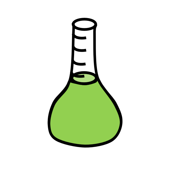 SVG green liquid beaker