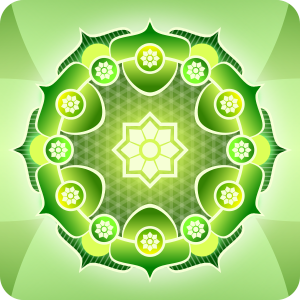 SVG Green mandala