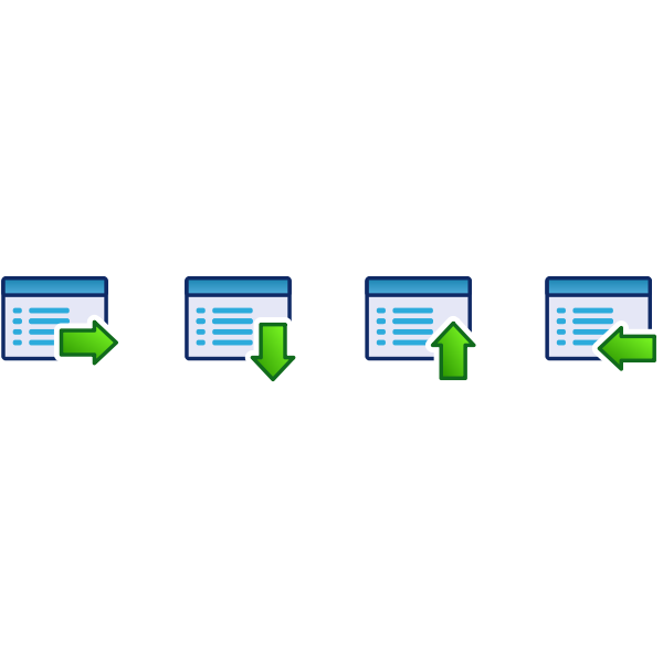 SVG Green menu vector icon set