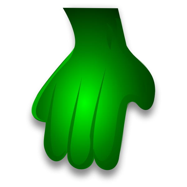 SVG Green Monster Hand 2 by Merlin2525
