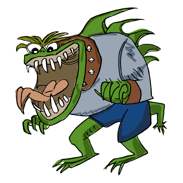 SVG Green monster vector