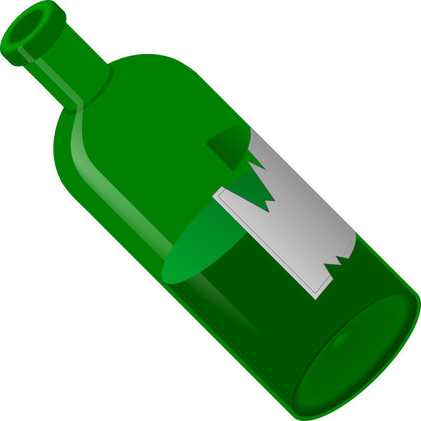 SVG Green open bottle vector illustration