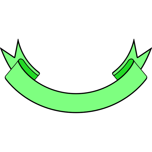 SVG Green outlined banner