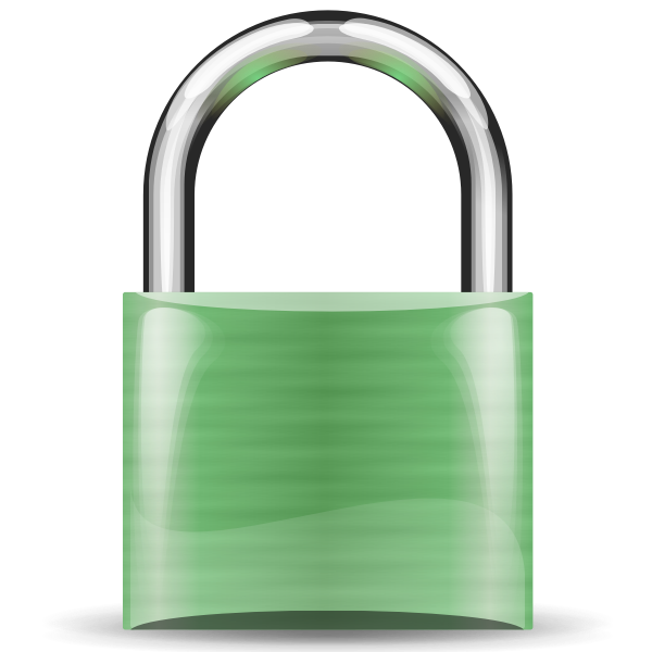 SVG Green padlock