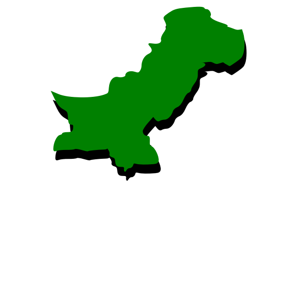 SVG Green Pakistan map