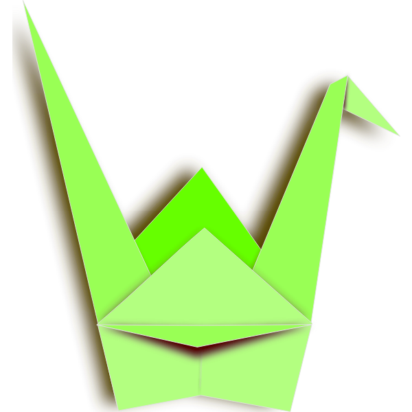 SVG Green paper crane