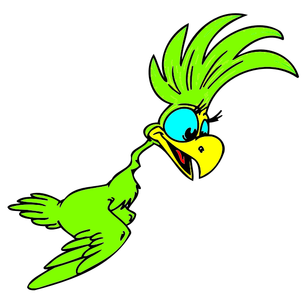 SVG Green parrot