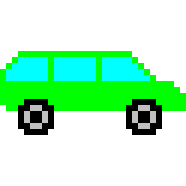 SVG Green pixel car
