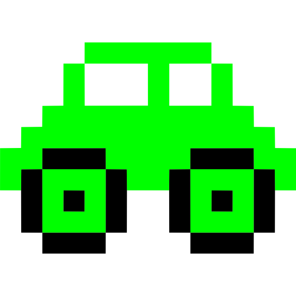 SVG Green pixel car image