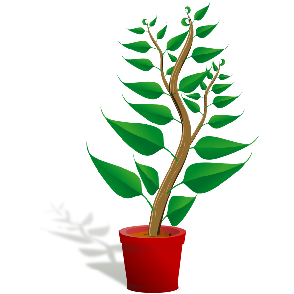SVG Green plant pot vector illustration