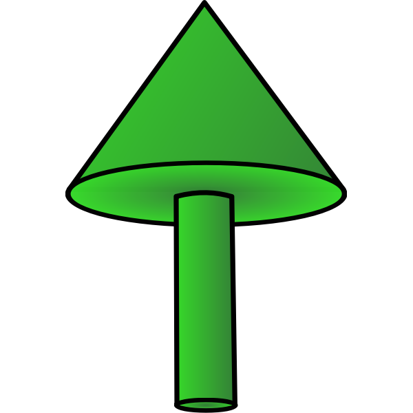 SVG Green pointing arrow