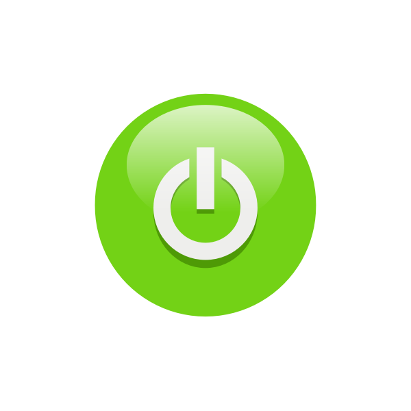 SVG Green power button vector clip art
