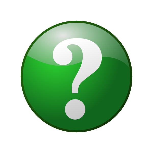 SVG Green question mark sign vector image
