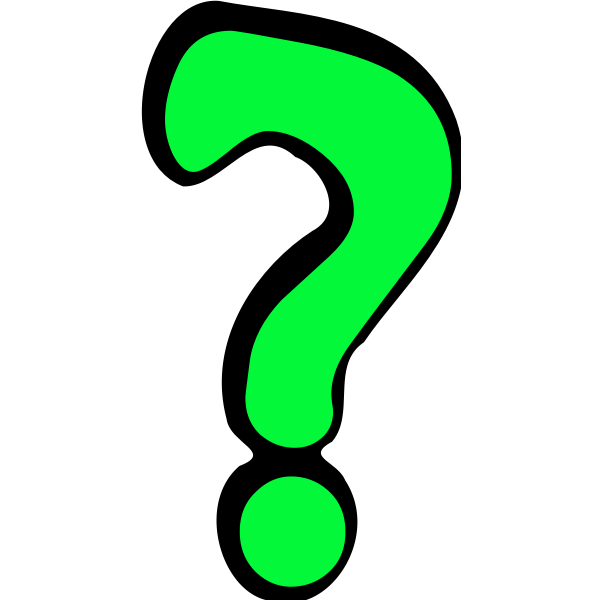 SVG Green questionmark sign vector image