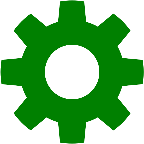 SVG Green quotsettingsquot icon