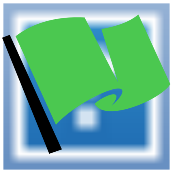 SVG Green racing flag
