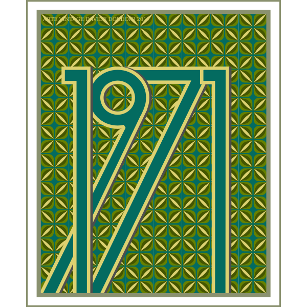 SVG Green retro poster