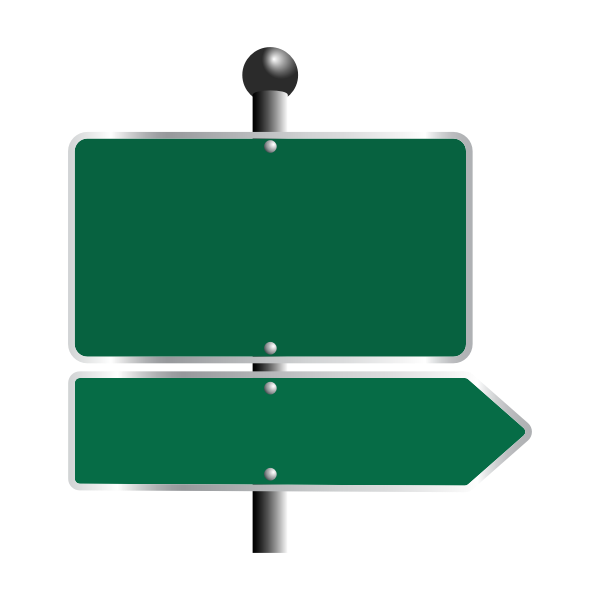 SVG Green road signs