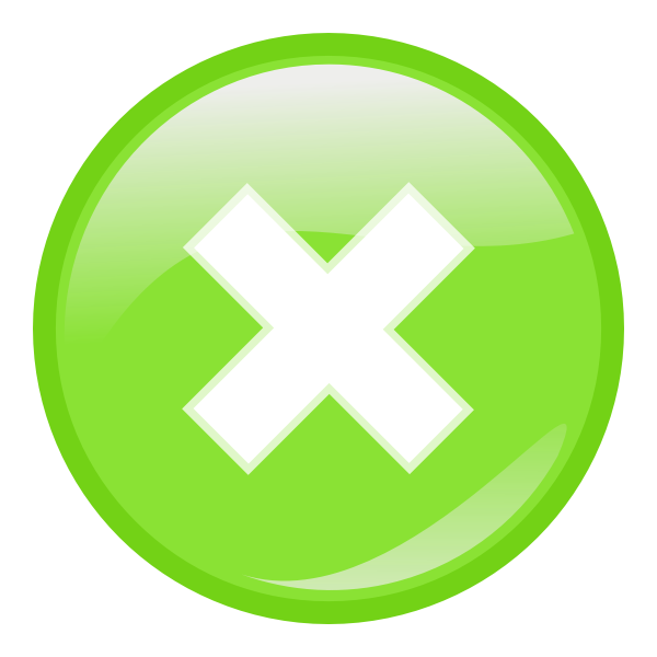 SVG Green round decline icon vector image