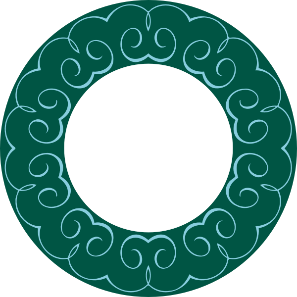 SVG Green round frame