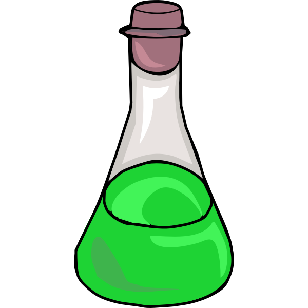 SVG Green science bottle