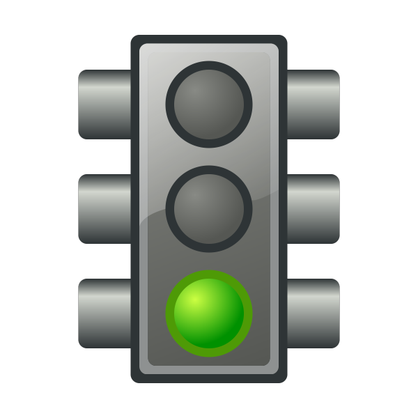 SVG Green semaphore light