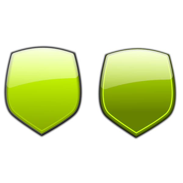 SVG Green shields vector illustration